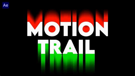 Echo Motion Trail Effect In Adobe After Effects Tutorial Youtube