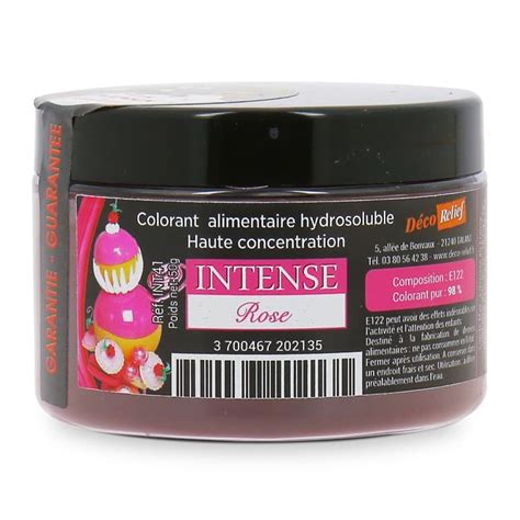 Colorant Alimentaire Hydrosoluble Intense En Poudre Rose 50g