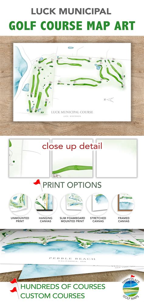 Luck Municipal Golf Club Course Map, Local Wisconsin Golf Course Layout