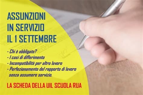 ASSUNZIONI IN SERVIZIO IL 1 SETTEMBRE 2023 SCHEDA UIL SCUOLA