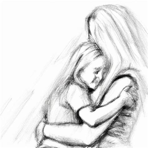 Sketch of a mother and daughter | Kunst ideeën tekenen, Maan tekening ...