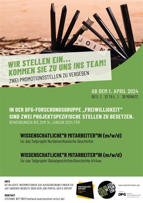 Wir Stellen Ein Kommen Sie Zu Uns Ins Team Zwei Promotionsstellen