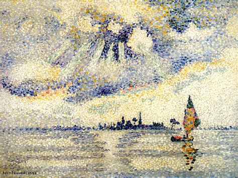 Sunset On The Lagoon Venice C C Henri Edmond Cross