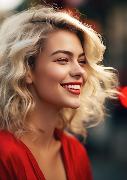 Premium Ai Image Portrait Of Happy Women With Perfect Smile With Nice