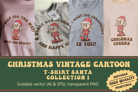 Christmas Santa Vintage Cartoon Graphic by vect studio · Creative Fabrica