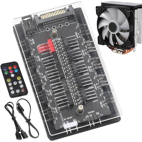 Sysdisen Contrôleur de Ventilateur PC ARGB ARGB Splitter Hub Sync Fan