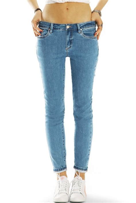 Be Styled Röhrenjeans Medium Waist Röhrenjeans Stretch Hose In Denimlblau Damen J16p 3 Mit