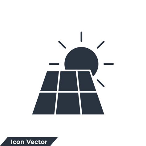 solar power icon logo vector illustration. Sun energy. solar panels symbol template for graphic ...