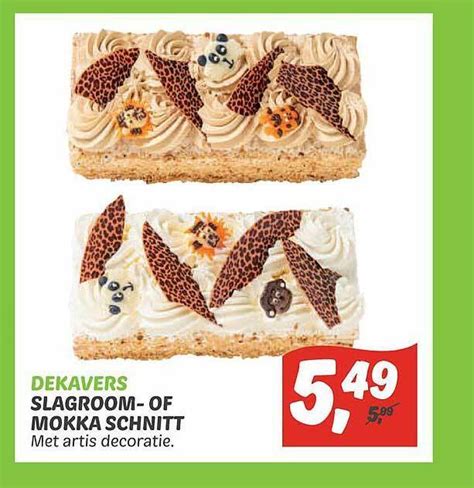 Dekavers Slagroom Of Mokka Schnitt Aanbieding Bij Dekamarkt