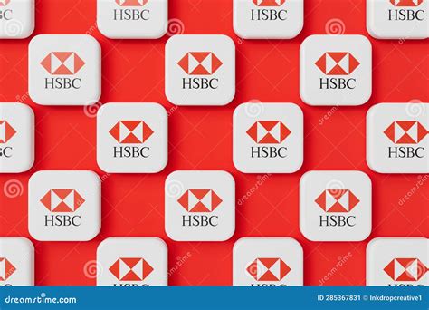 London Uk July 2023 Hsbc Bank Company Logo 3d Rendering Editorial Photo Illustration Of