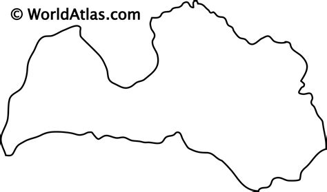 Latvia Outline Map