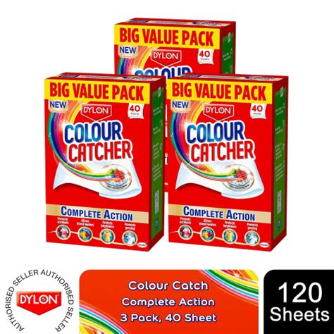 Dylon Colour Catcher Complete Action Laundry Sheets 40x3 Sheets 2 Pk