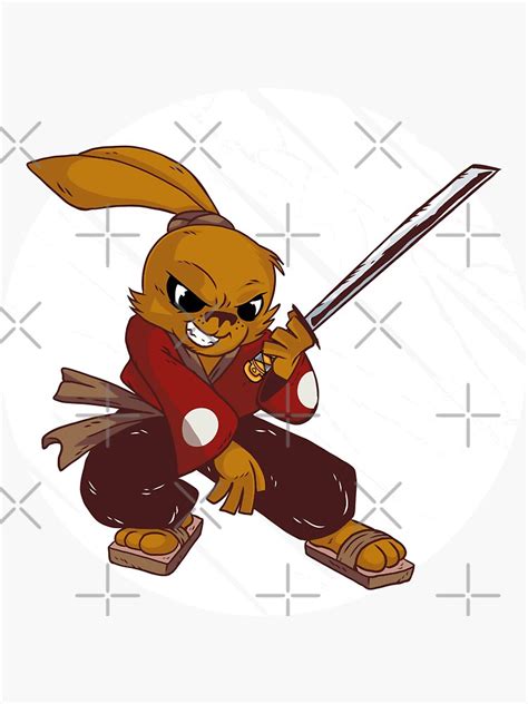 Samurai Bunny Sticker For Sale By Emphatic Redbubble