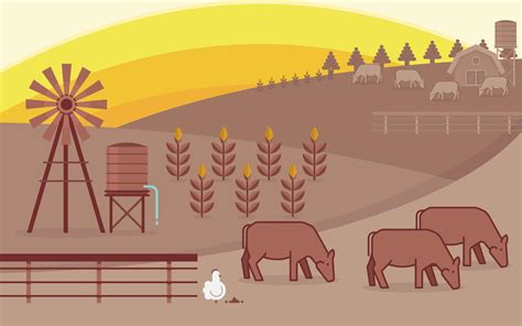 Cattle Illustration And Agriculture Farm 207639 Vector Art At Vecteezy