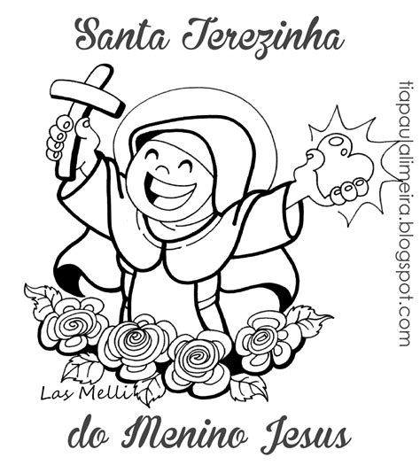 Tia Paula Santa Terezinha Do Menino Jesus Para Colorir