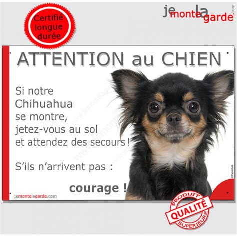 Chihuahua Panneau Humour Attention Au Chien Jetez Vous Au Sol