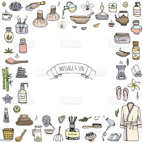 Massage And Spa Icons Set Stock Illustration Download Image Now