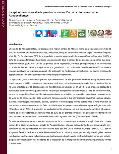 Pdf Estudio De Caso La Apicultura Como Aliada Para La Conservaci N