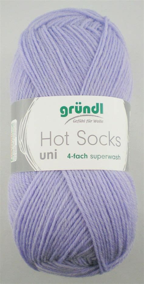 Gründl Hot Socks Uni g Sockenwolle fach Sockenwolle Wolle Garne Strickmaus Jasmine