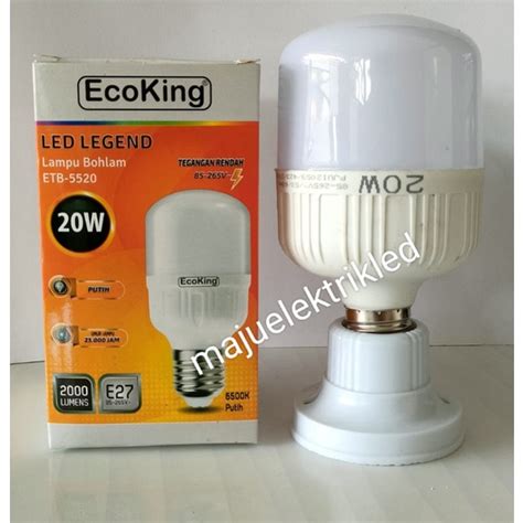 Jual Lampu LED EcoKing 20W LED JUMBO Super Terang 20 Watt Shopee