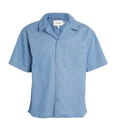 Mens Frame Blue Chambray Shirt Harrods Countrycode