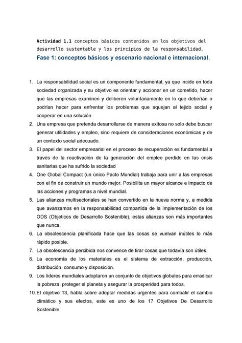 Glosario 15 Concept Actividad 1 Conceptos Básicos Contenidos En Los Objetivos Del Desarrollo