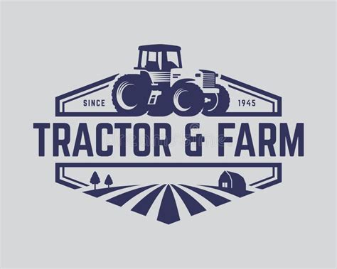 Tracteur De Logo Entreprise Agricole Illustration De Vecteur