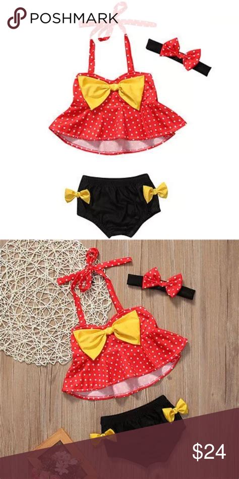 Minnie Mouse 3pc Tankini Bikini Swimwear Girls Swimwear Girls