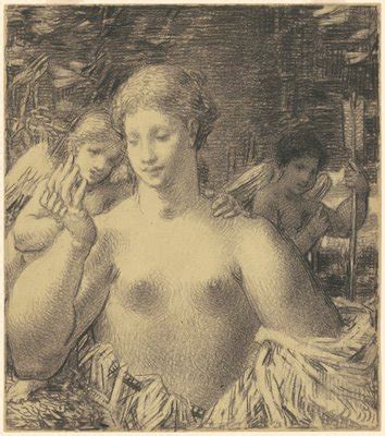 Nude With Cherubim William P Babcock Estampe D Art