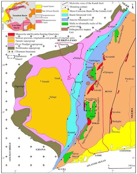 Simplified Geologic Map Showing The Main Structural Domains Of The