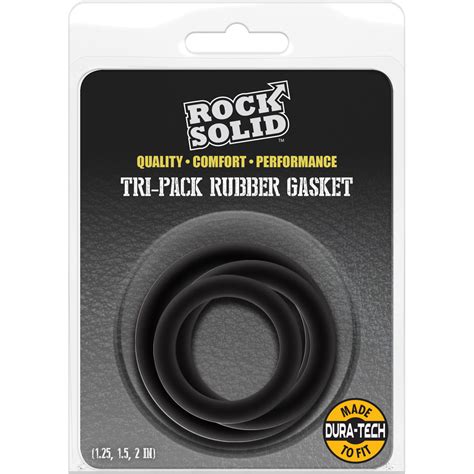 Rock Solid Tri Pack Rubber Gasket Black Sex Toy Store For Adults