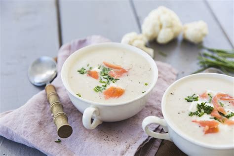 Bloemkoolsoep Met Gerookte Zalm Veggipedia