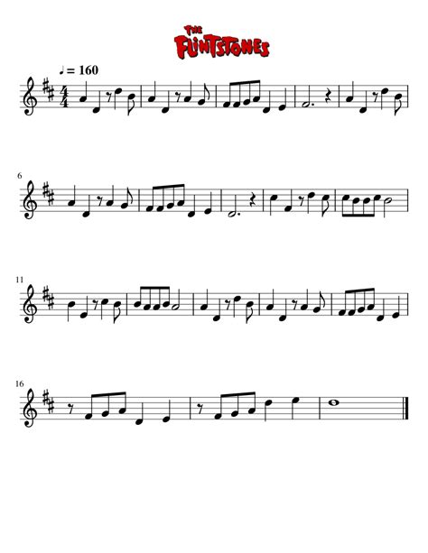 The Flintstones Sheet Music For Violin Solo