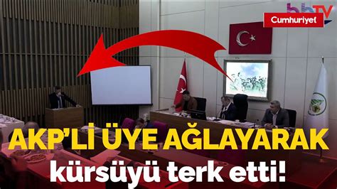 Bolu Belediye Meclisi nde şoke eden anlar AKP li üye hüngür hüngür