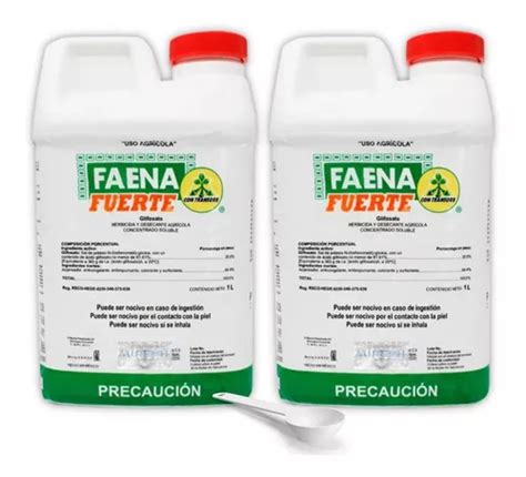 Herbicida Glifosato Maleza Hierba Faena Fuerte 2 Litros Envío gratis