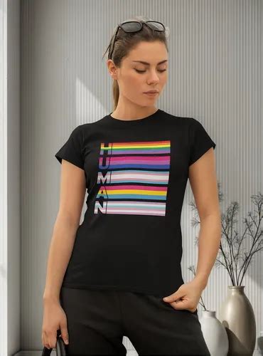 Playera Human Pride Lgbtt Orgullo Colores Arcoiris Gay Meses sin interés