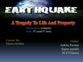 Earthquake ppt | PPT