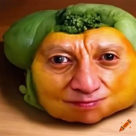 Meme Of Realistic Faces On Vegetables On Craiyon