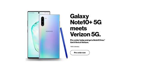 Galaxy Note 10+ 5G leaks in Verizon promo images - 9to5Google