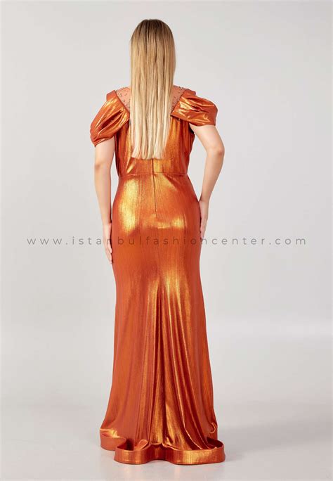 Donna Miranda Sleeveless Maxi Lycra Mermaid Plus Size Orange Wedding