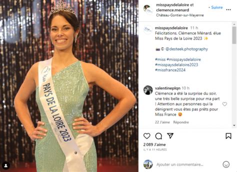 Miss France 2024 qui est Clémence Ménard la sublime Miss Pays de la