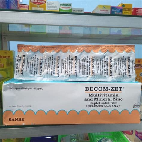 Jual Becom Zet Becom Zet Strip Kaplet Multivitamin Zink Kota