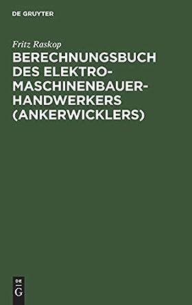 Berechnungsbuch Des Elektromaschinenbauer Handwerkers Ankerwicklers