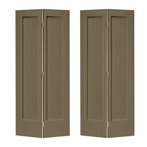 CALHOME 72 In X 80 In 1 Panel Shaker Olive Green Painted MDF