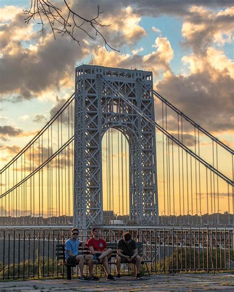 Beautiful sunset tonight at the George Washington Bridge NYC | George ...