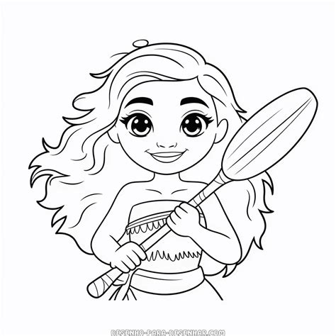 Moana Desenho Facil - Desenho Fácil da Moana em Estilo Anime | Desenho Para Desenhar