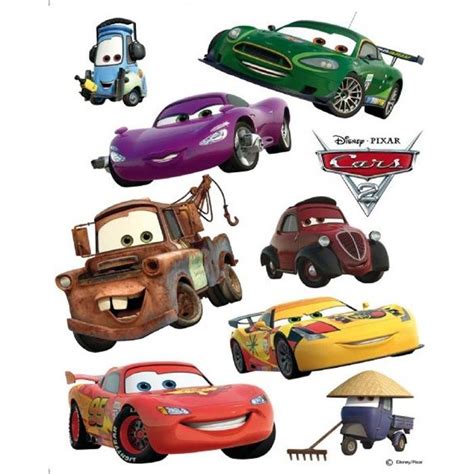 Disney Cars 2 Maxi Stickers Muraux 85x65cm Achat Vente Stickers