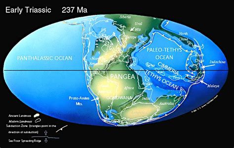 Triassic World Geography Pangea Plate Tectonics