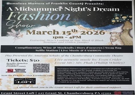 homeless matters  franklin county presents  midsummer nights dream