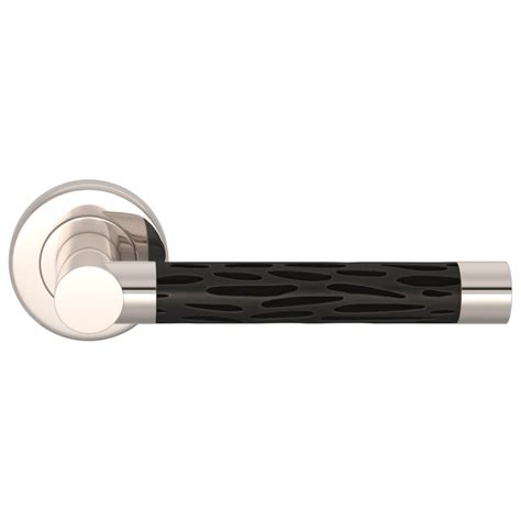 Turnstyle Design Door Handle Amalfine Black Bronze Polished Nickel Model P1015 Door